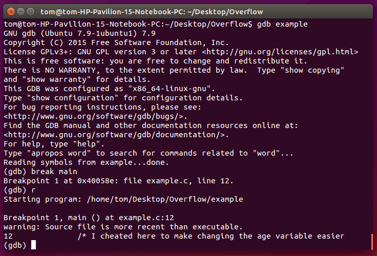 Add breakpoint at main method, and run program. Program pauses right before main method is run!